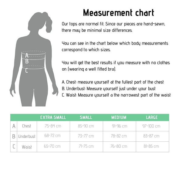 measurement chart fitico sportswear europe