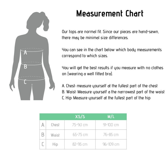 measurement chart fitico sportswear europe